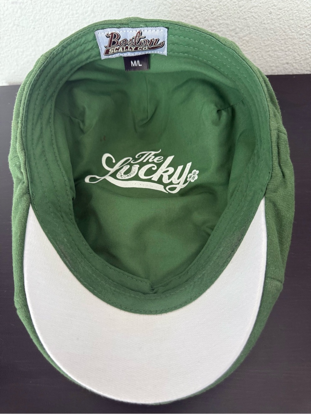 Boston Scally Co. THE LUCKY Green Cotton Flat Cap Hat